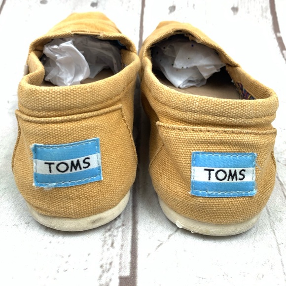 TOMS Gold heritage canvas slip-on Sise -7 - Picture 3 of 6